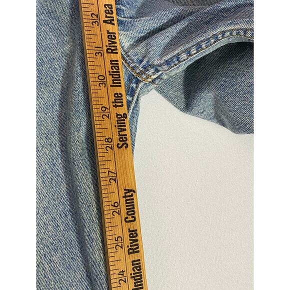 Levis 517 Jeans 42x32 straight leg Light Wash Blue USA Made orange Tab VTG - Picture 8 of 13